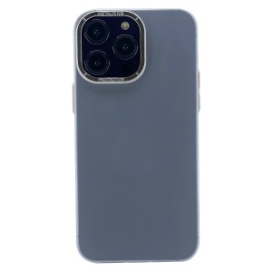 Nettech Apple iPhone 14 Plus Uyumlu Metal Çerçeveli Stil Seri Arka Koruma Kılıf (Gold) NT-101662