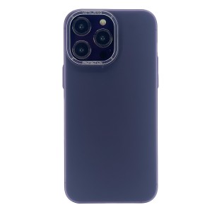 Nettech Apple iPhone 14 Plus Uyumlu Metal Çerçeveli Stil Seri Arka Koruma Kılıf (Mor) NT-101660