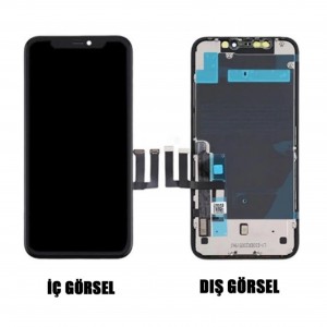 Teknonet Apple iPhone 11 Uyumlu Oled Lcd+Dokunmatik+Çıtalı (Siyah) NT-103753