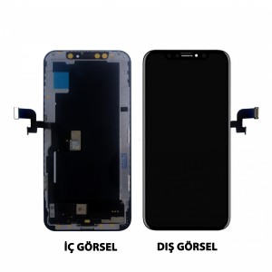 Teknonet Apple iPhone XS Uyumlu Oled Lcd+Dokunmatik+Çıtalı (Siyah) VR-12094