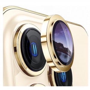 Nettech Apple iPhone 15 Pro Uyumlu Safir Lens Kamera Cam Koruyucu (Gold) NT-103567