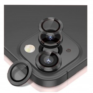 Nettech Apple iPhone 13 Uyumlu Alüminyum Seri Kamera Cam Koruyucu (Siyah) NT-103531