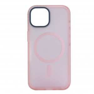 Nettech Apple iPhone 15 Uyumlu Locik Magsafe Arka Koruma Kılıf (Pembe) NT-103278
