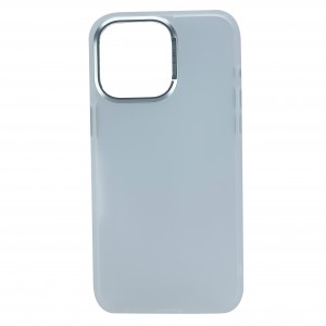 Nettech Apple iPhone 15 Pro Max Uyumlu Mat Renkli Paste Seri Arka Koruma Kılıf (Gümüş) NT-103340
