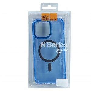 Nettech Apple iPhone 15 Pro Max Uyumlu NT-N004 Magsafe Arka Koruma Kılıf (Mavi) NT-103314