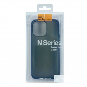 Nettech Apple iPhone 15 Pro Max Uyumlu NT-N006 Renkli Şeffaf Seri Arka Koruma Kılıf (Mavi) NT-103335