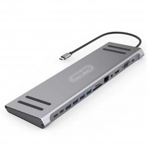 Go-Des GD-9120 14 in 1 USB + Hdmı + Vga + Type-C + Jack + Ethernet + Sd Kart To Type-c Dönüştürücü NT-103805
