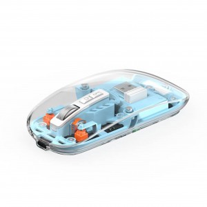Wiwu WM105 Crystal RGB Şeffaf Mouse (Mavi) NT-103808