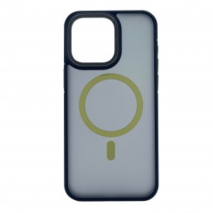 Nettech Apple iPhone 15 Pro Max Uyumlu Metal Çerçeveli Skın Frıendly Magsafe Seri Arka Koruma Kılıf (Sarı) NT-104040