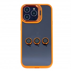 Nettech Apple iPhone 15 Pro Max Uyumlu NT-N001 Kamera Korumalı Arka Koruma Kılıf (Turuncu) NT-103252