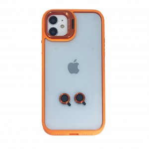 Nettech Apple iPhone 11 Uyumlu NT-N001 Kamera Korumalı Arka Koruma Kılıf (Turuncu) NT-103206