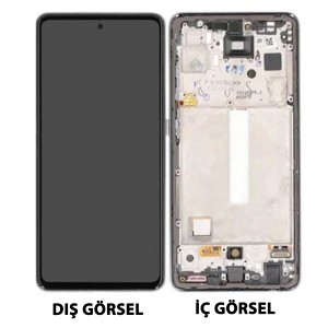 Teknonet Samsung Galaxy A52S Uyumlu Org Lcd+Dokunmatik+Çıtalı (Siyah) NT-104152