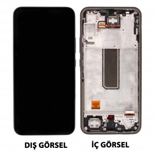 Teknonet Samsung Galaxy A34 5G Uyumlu Org Lcd+Dokunmatik+Çıtalı (Siyah) NT-104154