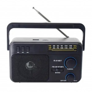 Nettech R-618BT Nostalji Radyo Kablosuz Hoparlör - Speaker (Siyah) NT-103169