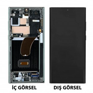 Teknonet Samsung Galaxy S23 Uyumlu Org Lcd+Dokunmatik+Çıtalı (Yeşil) NT-104487