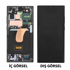 Teknonet Samsung Galaxy S23 Uyumlu Org Lcd+Dokunmatik+Çıtalı (Siyah) NT-104488