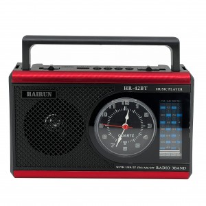 HAIRUN HR-42BT Nostalji Radyo Kablosuz Hoparlör - Speaker (Siyah) NT-103187