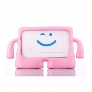 Nettech Apple iPad Pro 10.5 inç Uyumlu Standlı Smile Arka Koruma (Açık Pembe) NT-104960