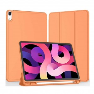 Nettech Apple iPad 10 Nesil 10.9 2022 Uyumlu Flip Prizma Seri Kapaklı Kılıf (Turuncu) NT-104977