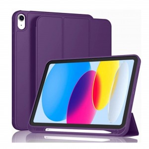 Nettech Apple iPad 10 Nesil 10.9 2022 Uyumlu Flip Prizma Seri Kapaklı Kılıf (Mor) NT-104976