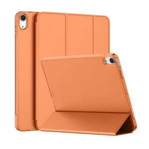 Nettech Apple iPad Air 4 10.9 inc Uyumlu Flip Prizma Seri Kapaklı Kılıf (Turuncu) NT-104998