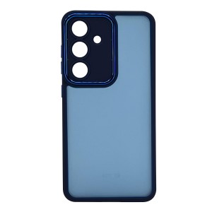 Nettech Samsung Galaxy S24 Uyumlu Kamera Metal Çerçeve Seri Arka Koruma Kılıf (Mavi) NT-105103