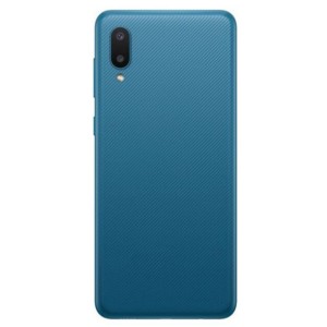 Teknonet Samsung Galaxy A02 Uyumlu Kamera Camlı Batarya Kapağı (Mavi) NT-105208