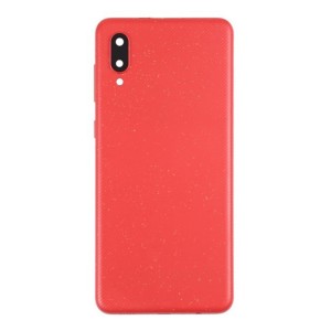 Teknonet Samsung Galaxy A02 Uyumlu Kamera Camlı Batarya Kapağı (Kırmızı) NT-105209