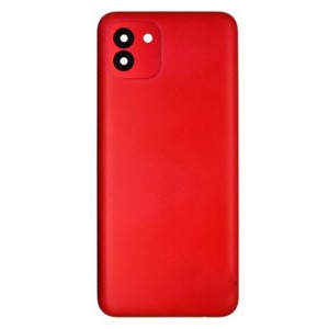 Teknonet Samsung Galaxy A03 Uyumlu Kamera Camlı Batarya Kapağı (Kırmızı) NT-105226