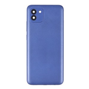 Teknonet Samsung Galaxy A03 Uyumlu Kamera Camlı Batarya Kapağı (Mavi) NT-105227