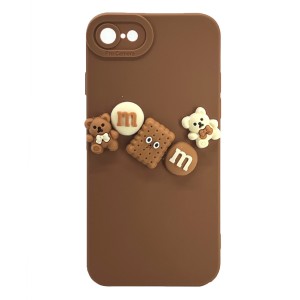 Nettech Apple iPhone 7 Uyumlu Lüx Bear Arka Koruma Kılıf (Kahverengi) NT-105125