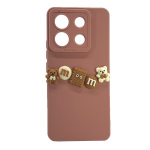 Nettech Xiaomi Redmi Note 13 Pro 5G Uyumlu Lüx Bear Arka Koruma Kılıf (Pembe) NT-105176