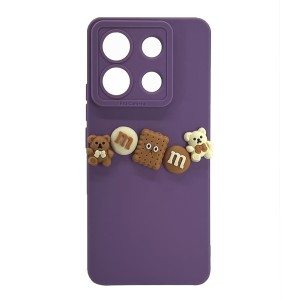 Nettech Xiaomi Redmi Note 13 Pro 5G Uyumlu Lüx Bear Arka Koruma Kılıf (Mor) NT-105175