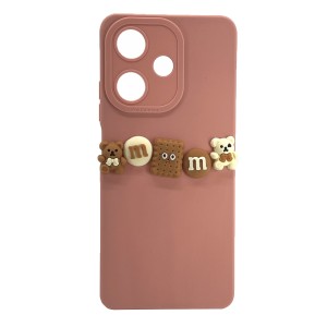 Nettech İnfinix Hot 30 Uyumlu Lüx Bear Arka Koruma Kılıf (Pembe) NT-105137