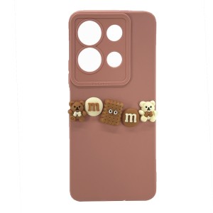 Nettech İnfinix Note 30 Uyumlu Lüx Bear Arka Koruma Kılıf (Pembe) NT-105140