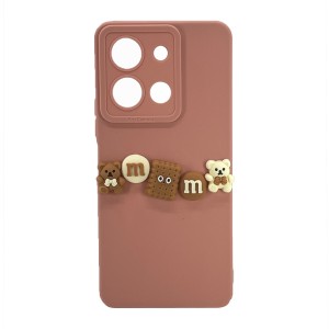 Nettech Vivo Y36 Uyumlu Lüx Bear Arka Koruma Kılıf (Pembe) NT-105171