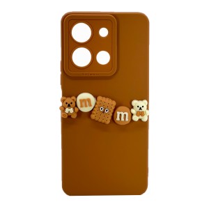 Nettech Vivo Y36 Uyumlu Lüx Bear Arka Koruma Kılıf (Kahverengi) NT-105169