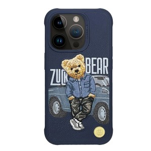 Zuck Bear Apple iPhone 15 Pro Max Uyumlu San Fransisco Arka Koruma Kılıf (Lacivert) NT-105363