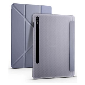 Nettech Samsung Galaxy Tab S7 FE LTE SM-T733 64 GB 12.4 Uyumlu Flip Prizma Seri Kapaklı Kılıf (Gri) NT-105345