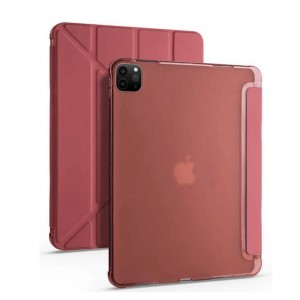 Nettech Apple iPad Pro 12.9 inc 2020 Uyumlu Flip Prizma Seri Kapaklı Kılıf (Mürdüm) NT-105348