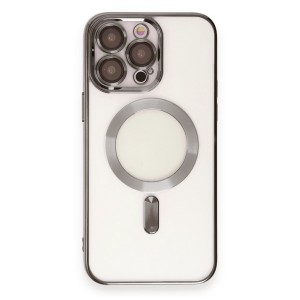 Nettech Apple iPhone 15 Pro Max Uyumlu Renkli Corner Magsafe Seri Arka Koruma Kılıf (Natural) NT-105423