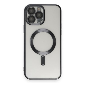 Nettech Apple iPhone 15 Pro Uyumlu Renkli Corner Magsafe Seri Arka Koruma Kılıf (Siyah) NT-104827