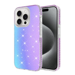 Nettech Apple iPhone 15 Pro Uyumlu Simli Arka Koruma Kılıf (Karışık Renk) NT-105332