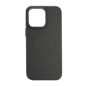 Nettech Apple iPhone 15 Pro Max Uyumlu NT-N012 Deri Magsafe Arka Koruma Kılıf (Gri) NT-104558