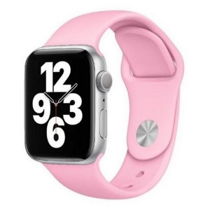 Nettech Apple Watch Seri 40/38 mm Uyumlu Silikon Kordon (Pembe) NT-105538