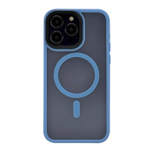 Nettech Apple iPhone 15 Pro Max Uyumlu Mat Renkli MagSafe Arka Koruma Kılıf (Sierra Mavisi) NT-104752