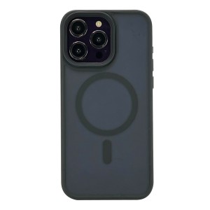 Nettech Apple iPhone 15 Pro Uyumlu Mat Renkli MagSafe Arka Koruma Kılıf (Siyah) NT-104736