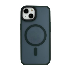 Nettech Apple iPhone 15 Plus Uyumlu Mat Renkli MagSafe Arka Koruma Kılıf (Yeşil) NT-104745