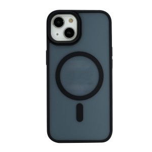 Nettech Apple iPhone 15 Plus Uyumlu Mat Renkli MagSafe Arka Koruma Kılıf (Siyah) NT-104742