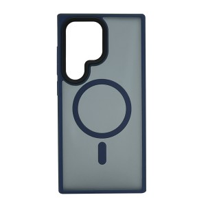 Nettech Samsung Galaxy S24 Ultra Uyumlu Mat Renkli MagSafe Arka Koruma Kılıf (Sierra Mavisi) NT-104763